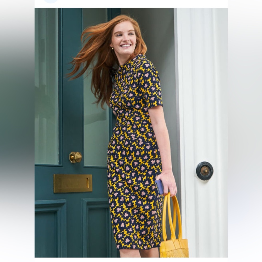 Boden Louise Textured Midi Sheath Dress, US 8R, NWT